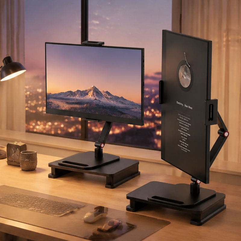 Vertical Laptop Stand - Adjustable Portable Monitor Clamp Stand, Expandable