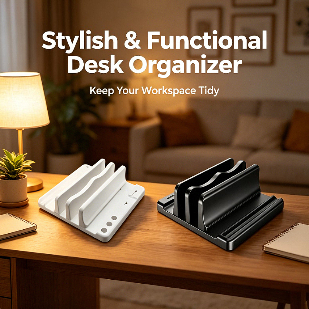 Vertical Laptop Stand - Multi-Slot Vertical Laptop & Tablet Stand,