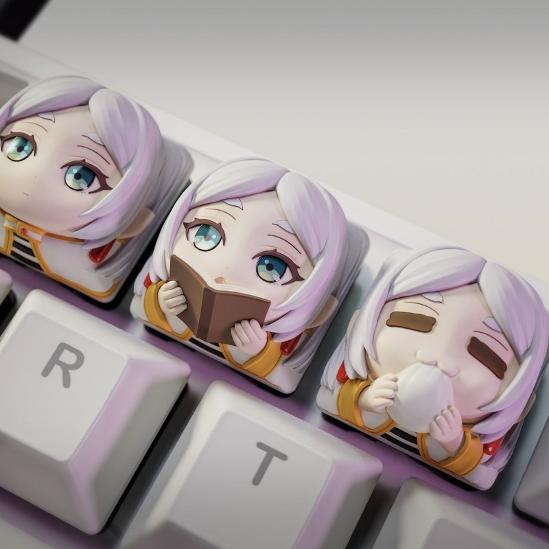 Desk Setup Tv - Frieren Anime 3D Printed Resin Keycaps