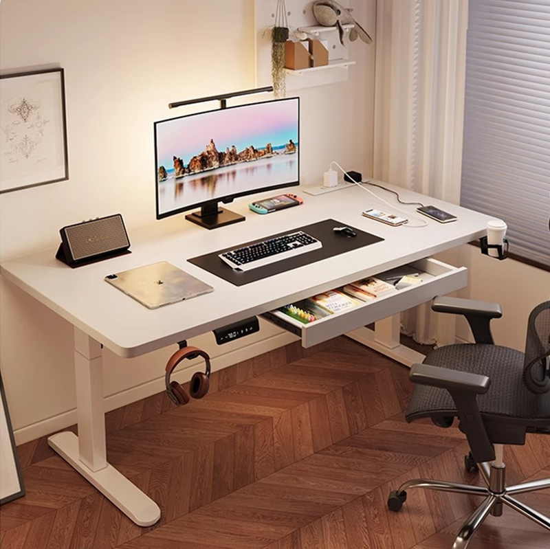 Desk Setup Ergonomic - Modern Iron Dual Motor Electric Standing