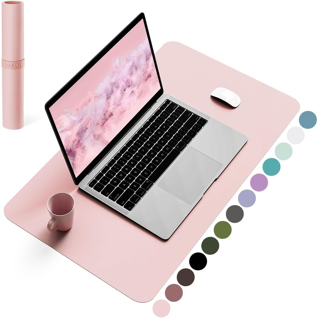 Desk Pad Leather Large - Non-Slip Leather Desk Pad, Waterproof Laptop