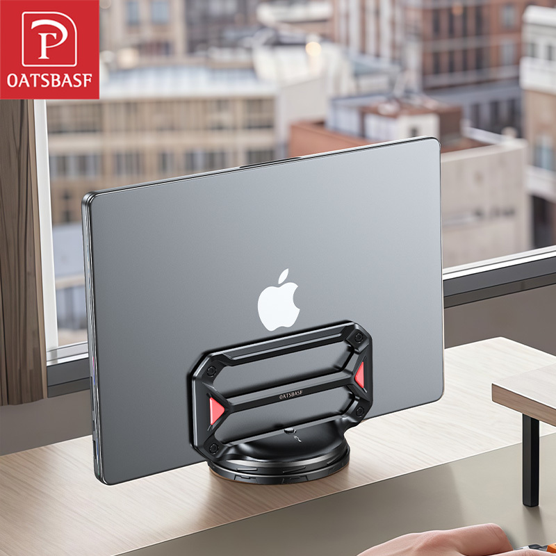 Vertical Laptop Stand - Oatsbasf 360° Rotatable Vertical Laptop Stand