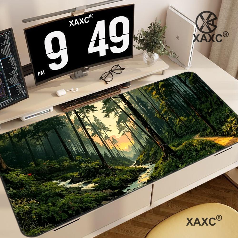 Desk Setup Nature - Forest Escape XXL Mouse Pad Tranquil