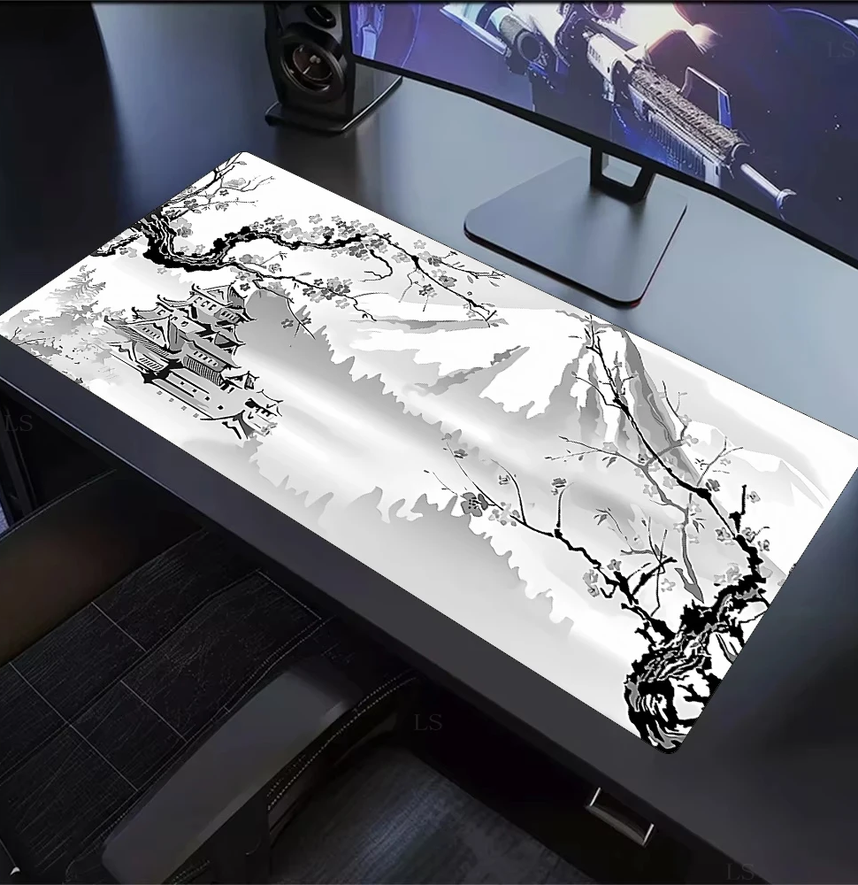 Japanese Mount Fuji Gaming Mou - Desk Setup Black And White 리뷰 및 가격