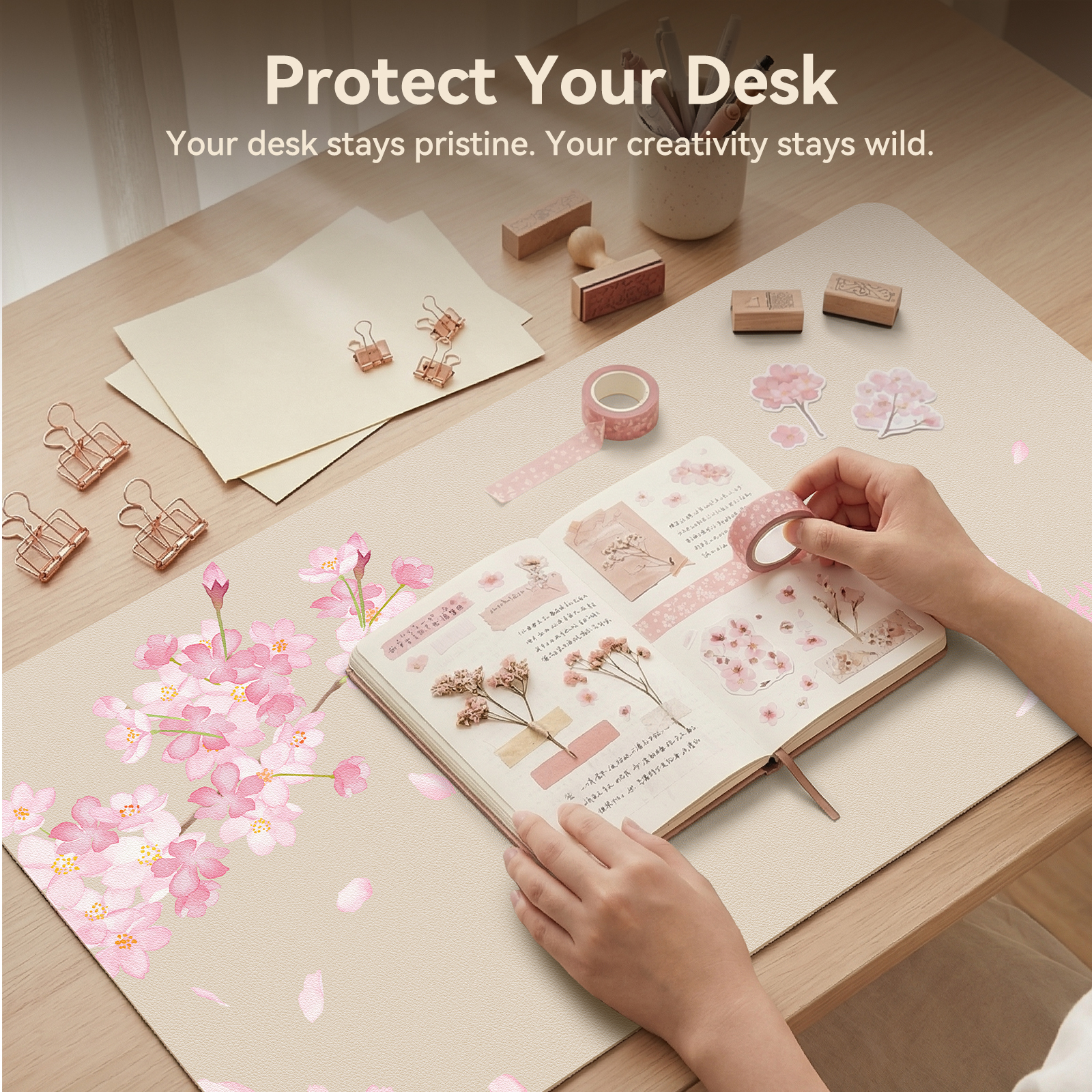 Sakura Japanese Desk Mat, Cher - Desk Pad Leather Large 리뷰 및 가격