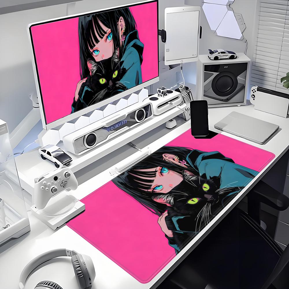 Gaming Mouse Pad Anime Black C - Desk Setup Rug 리뷰 및 가격
