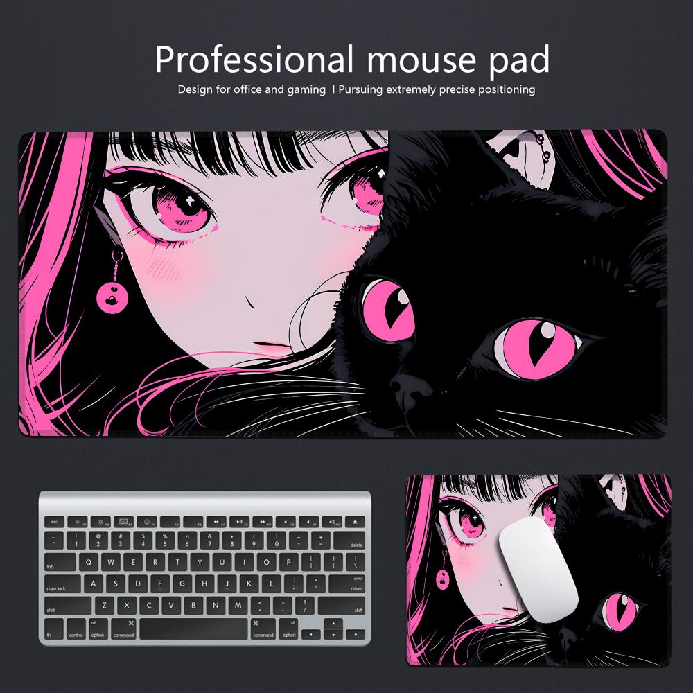 Gaming Mouse Pad Anime Black C - Desk Setup Rug 리뷰 및 가격