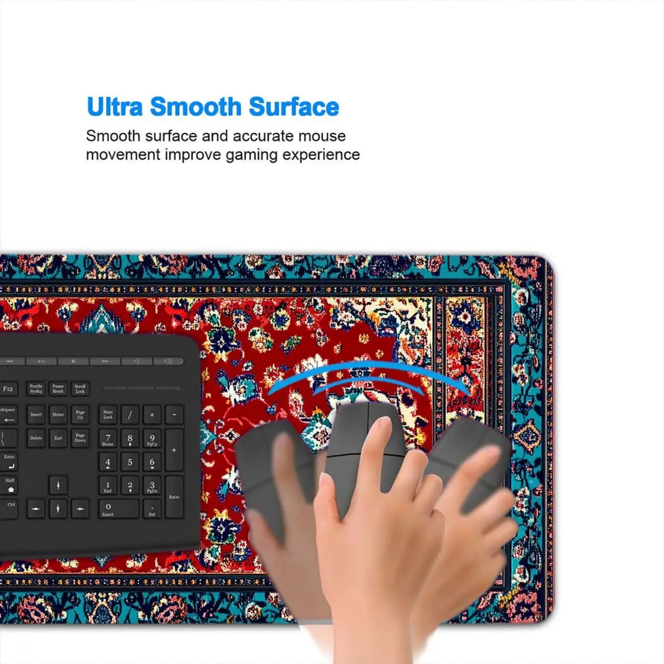 Stylish Ornate Persian Floral  - Desk Setup Rug 리뷰 및 가격