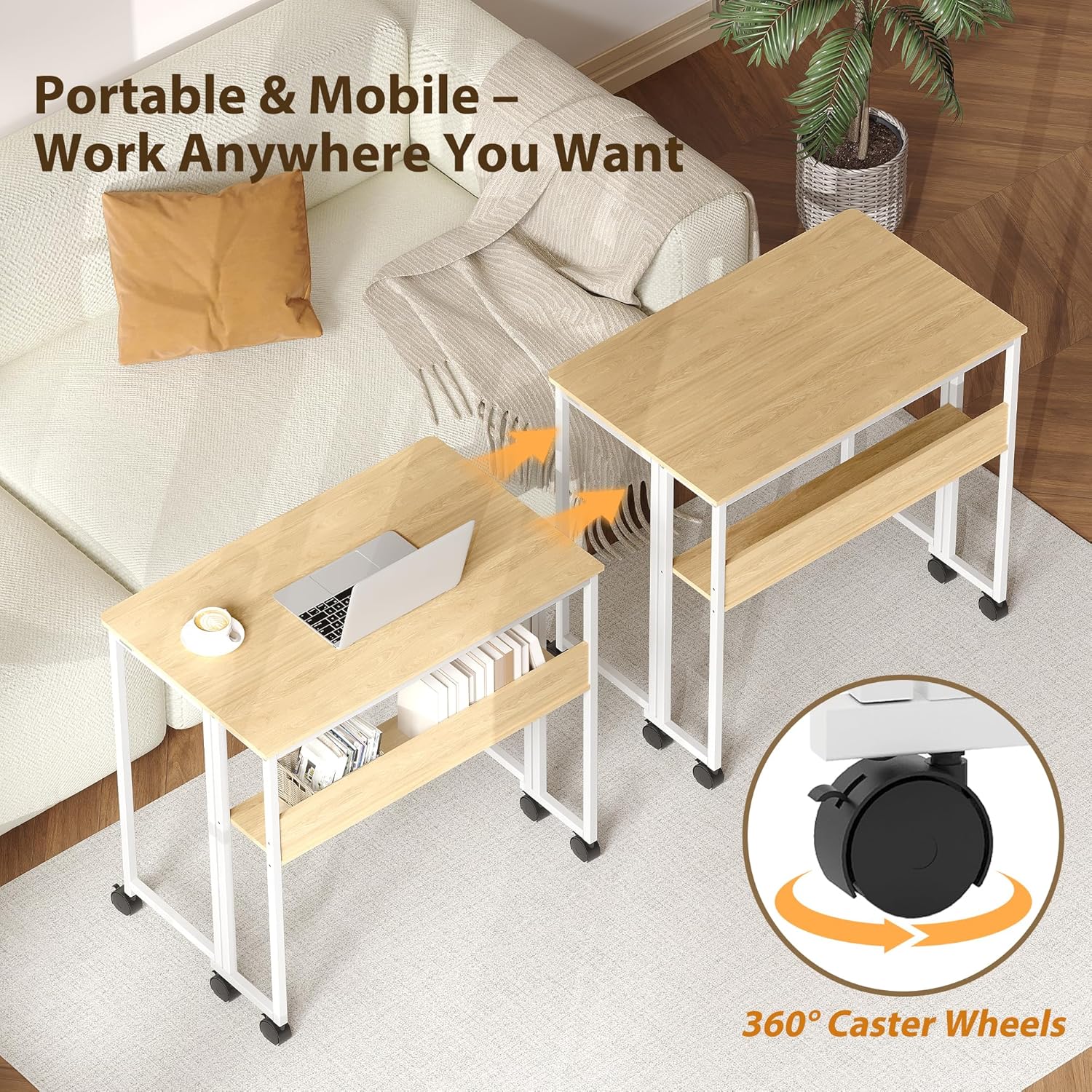 Folding Desk with Storage Shel - Desk Setup Ideas 리뷰 및 가격