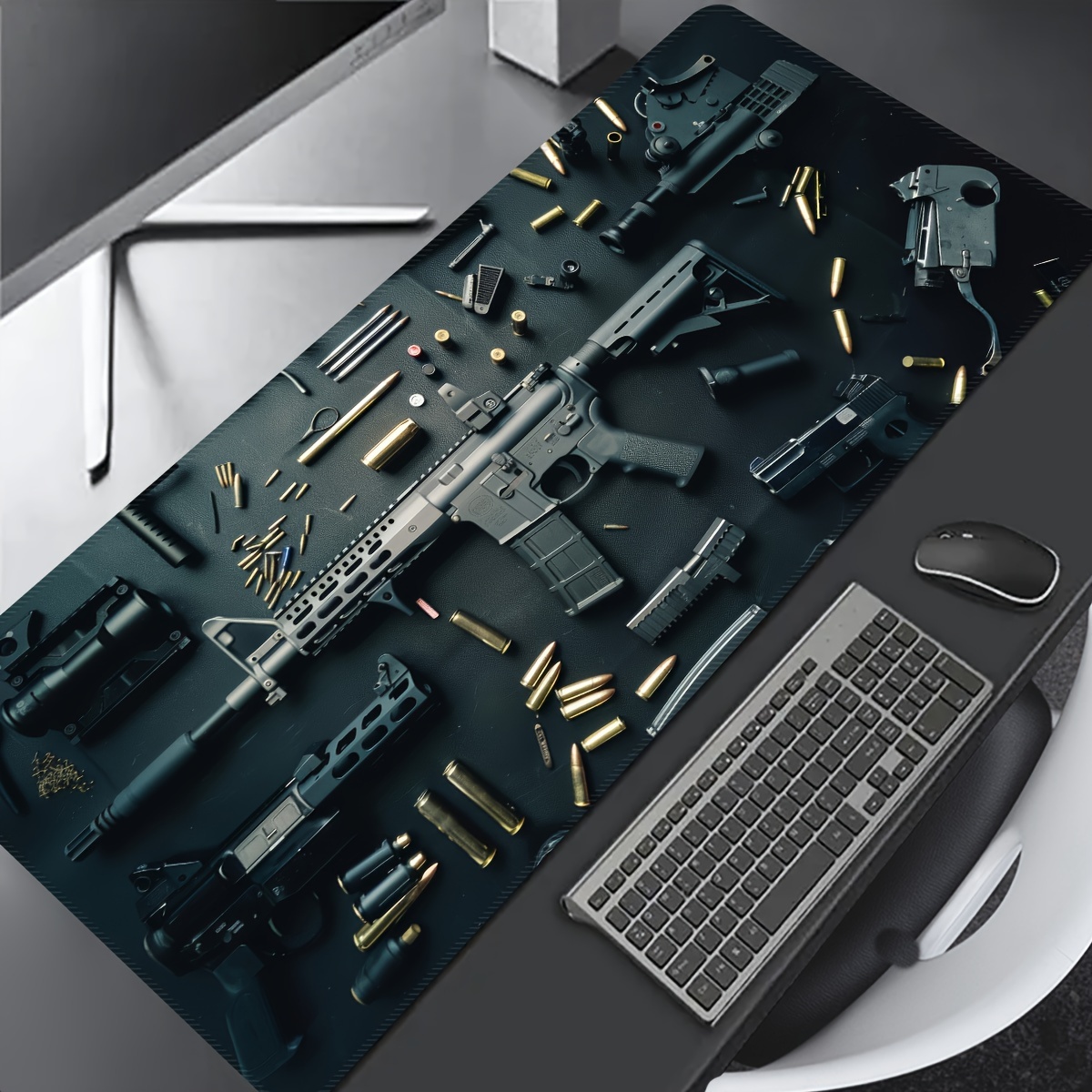 Gun Desk Mat Large Gaming Mous - Desk Setup Rug 리뷰 및 가격