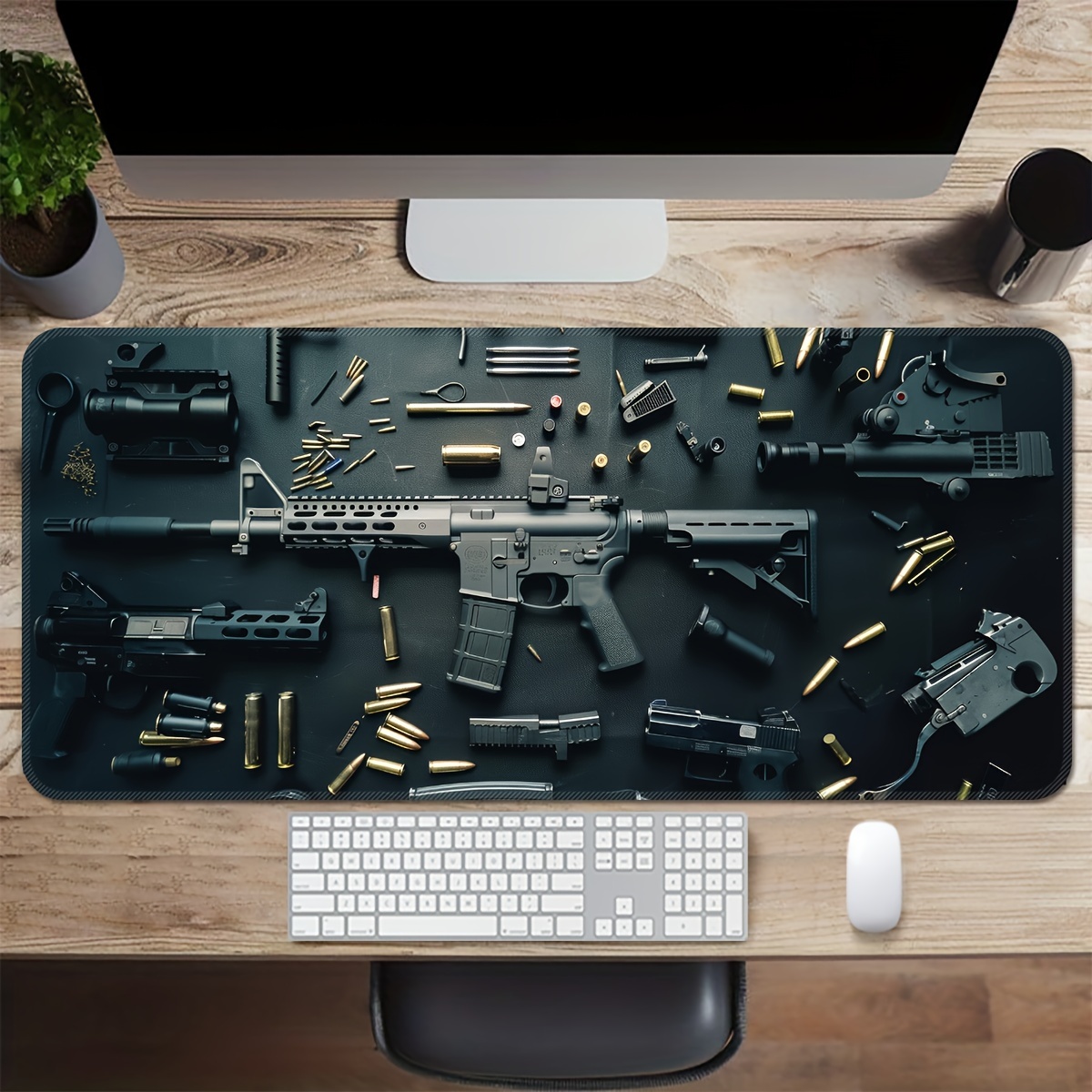 Gun Desk Mat Large Gaming Mous - Desk Setup Rug 리뷰 및 가격