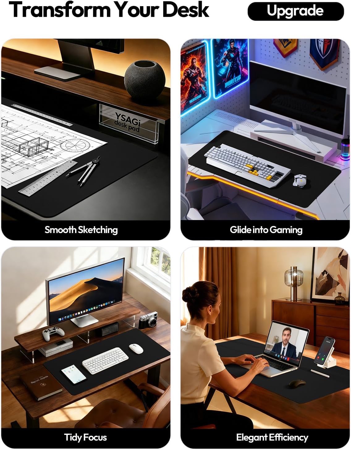 Leather Office Desk Pad Protec - Desk Pad Leather Large 리뷰 및 가격
