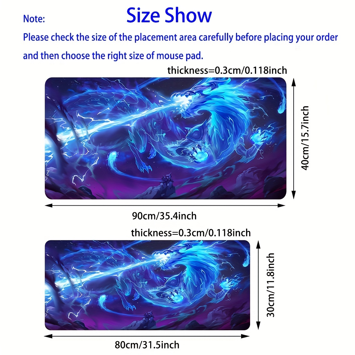 Blue Dragon Mouse Pad Speed Mo - Desk Setup Rug 리뷰 및 가격