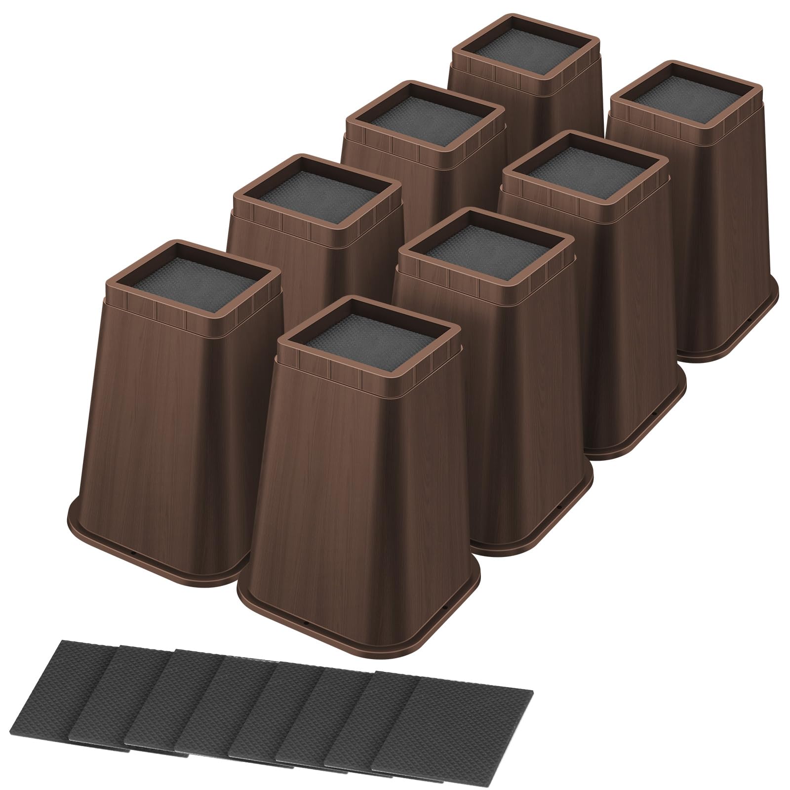 Heavy Duty Furniture Risers 8  - Desk Setup Brown 리뷰 및 가격
