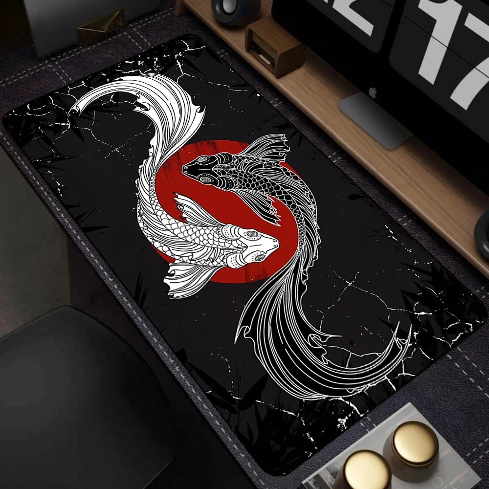 Black White Japanese Koi Fish  - Desk Setup Black And White 리뷰 및 가격