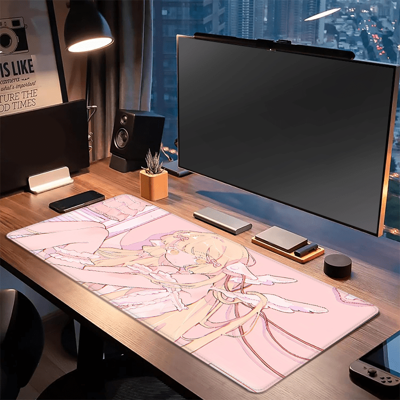 Kawaii Cute Angel Girl Mouse P - Desk Setup Rug 리뷰 및 가격