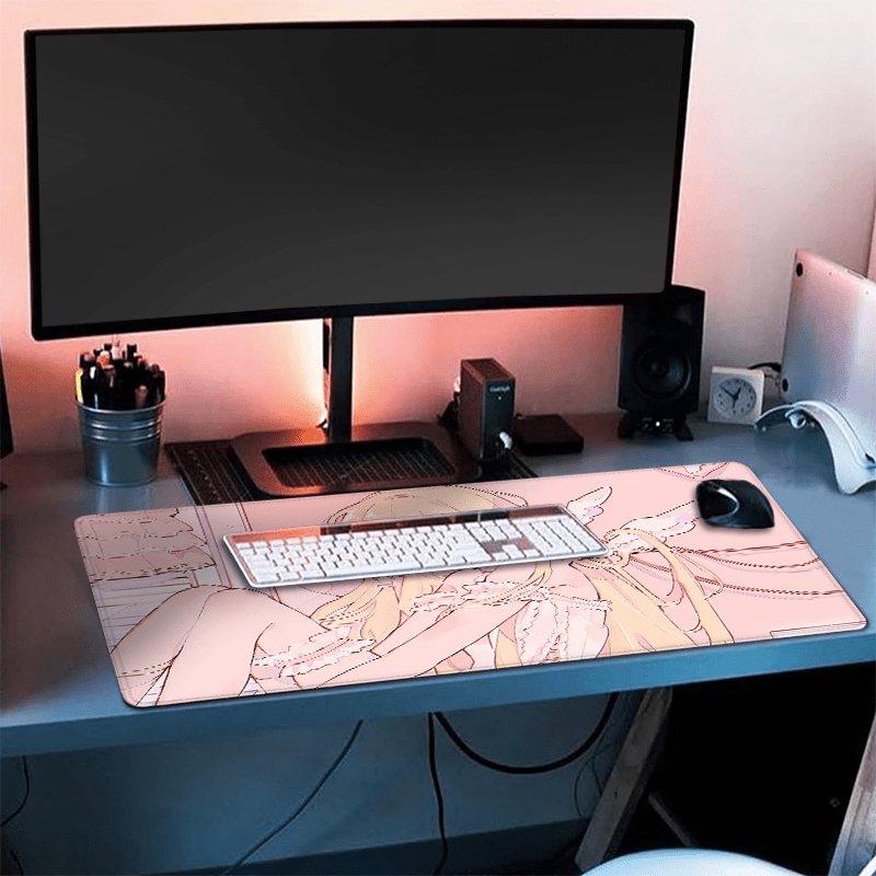 Kawaii Cute Angel Girl Mouse P - Desk Setup Rug 리뷰 및 가격