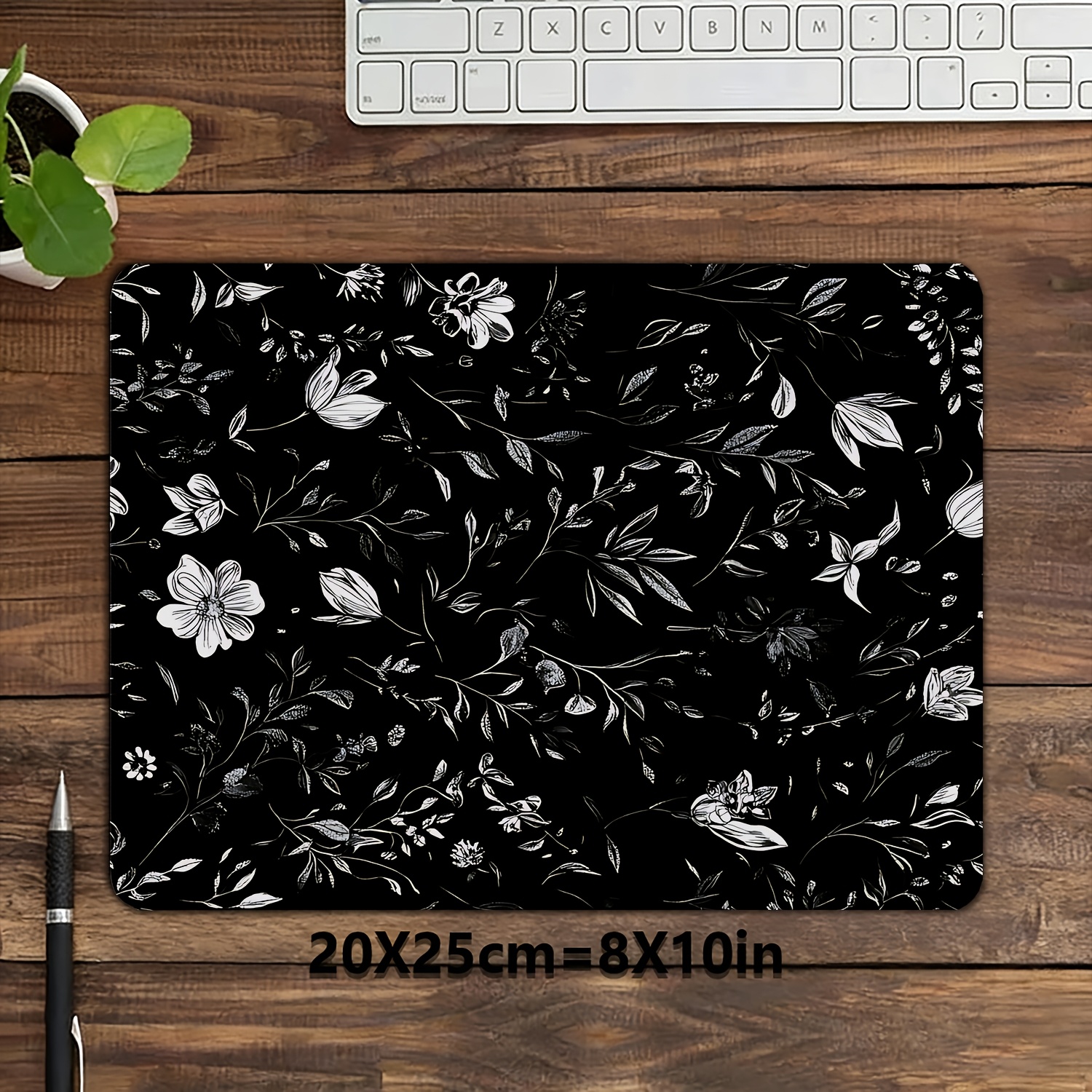 Small Sized Black White Floral - Desk Setup Black And White 리뷰 및 가격