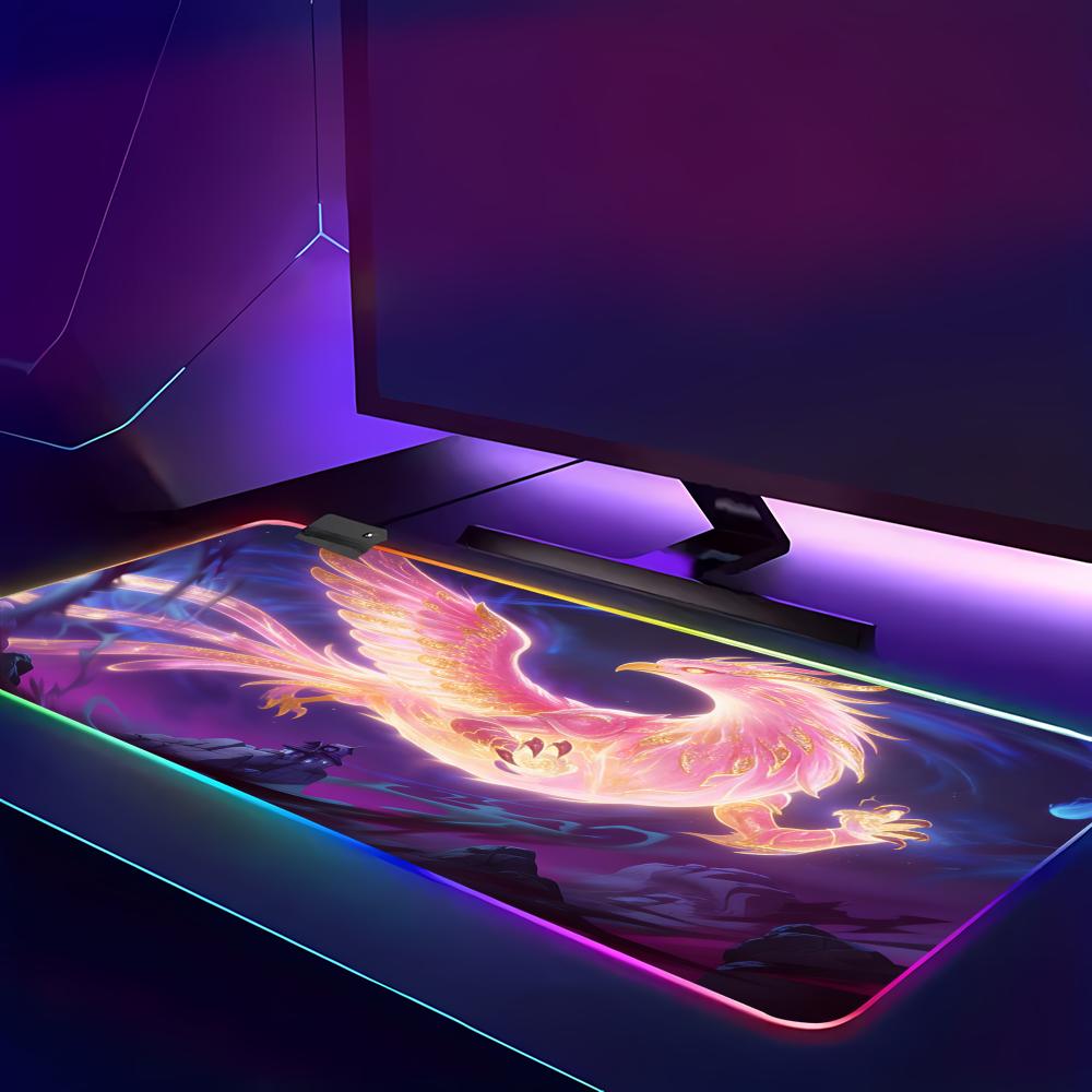 RGB LED Blue Dragon Mouse Pad  - Desk Setup Rug 리뷰 및 가격