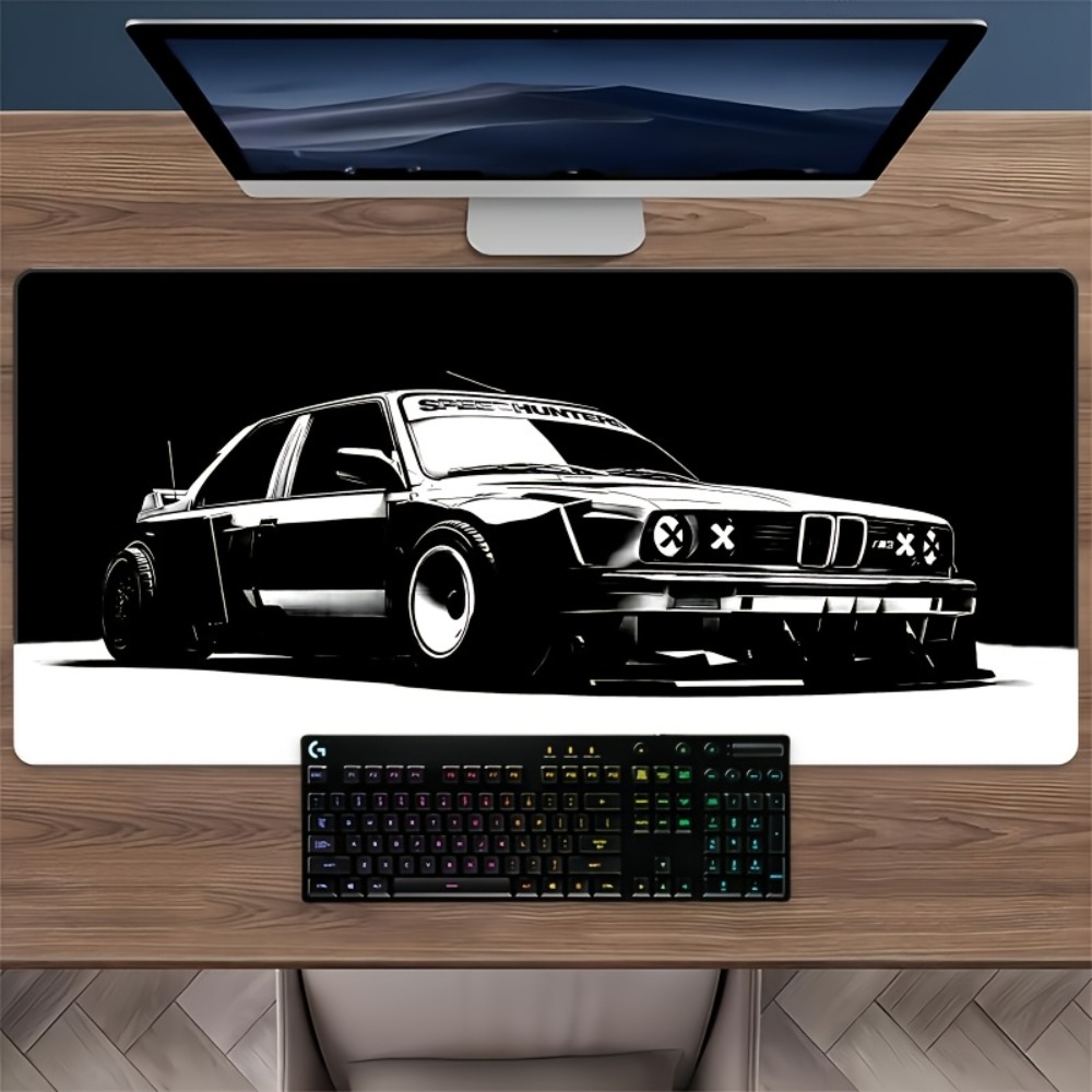 Large Black White Car Gaming M - Desk Setup Black And White 리뷰 및 가격