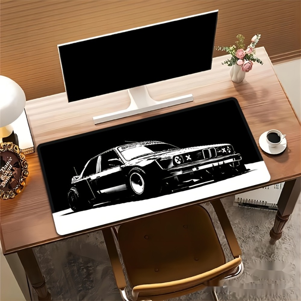 Large Black White Car Gaming M - Desk Setup Black And White 리뷰 및 가격