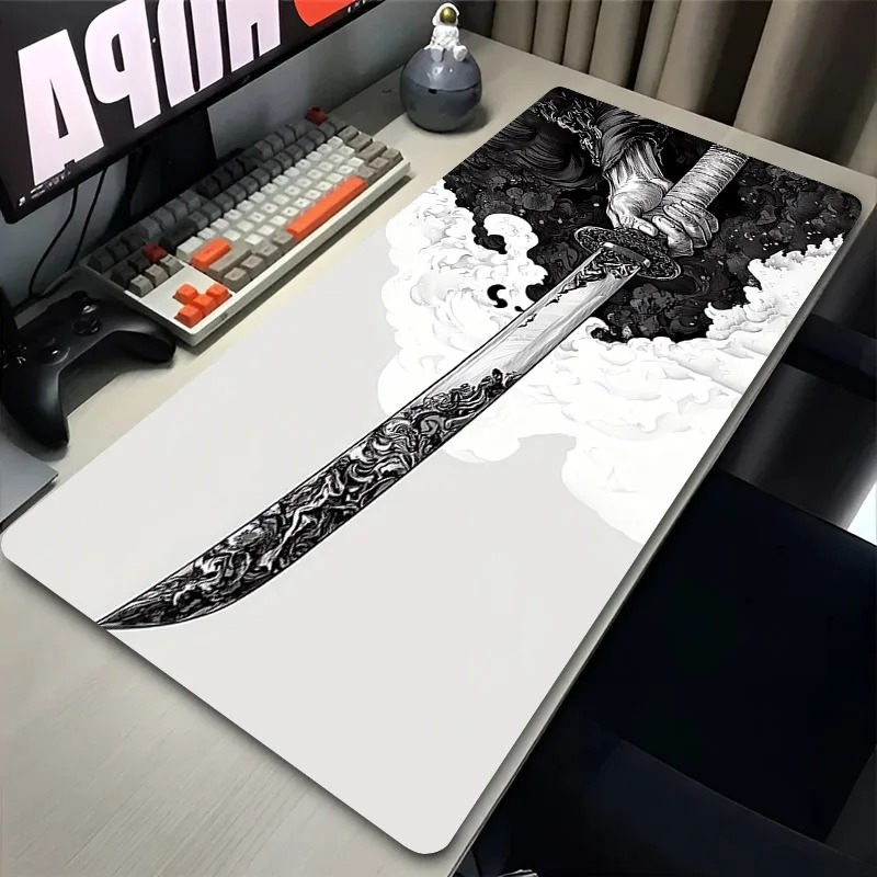 Gothic Desk Mat Big Gaming Lap - Desk Setup Black And White 리뷰 및 가격
