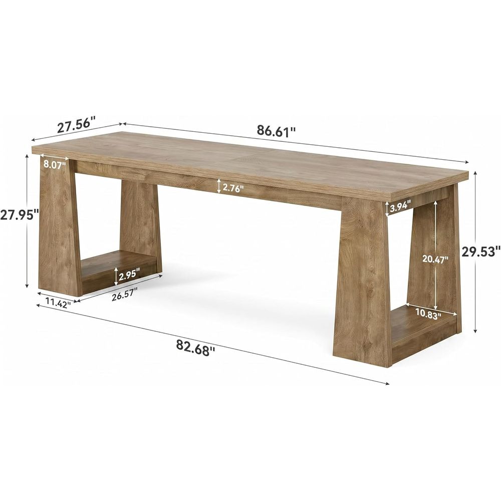 Rustic Brown Two-Person Home O - Desk Setup Brown 리뷰 및 가격