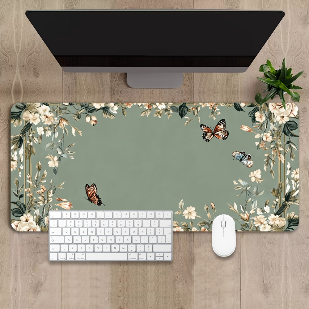 Plant table mat with butterfly - Desk Setup Art 리뷰 및 가격