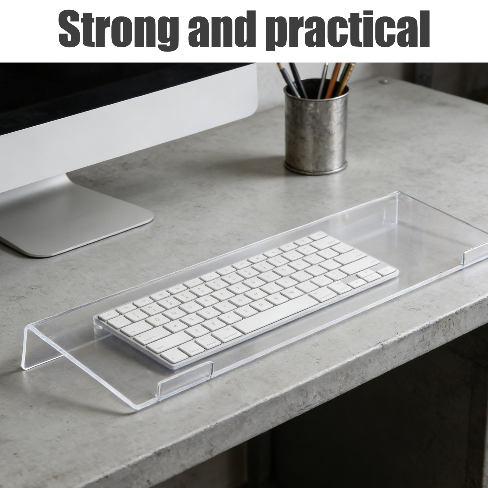 Adjustable Ergonomic Clear Acr - Desk Setup With Keyboard Tray 리뷰 및 가격