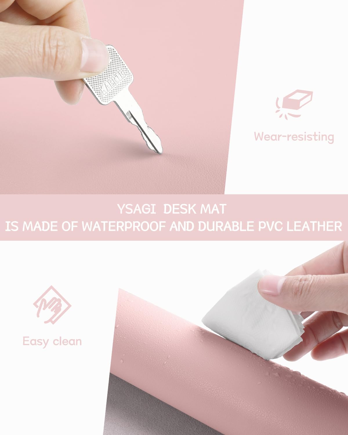 Non-Slip Leather Desk Pad, Wat - Desk Pad Leather Large 리뷰 및 가격