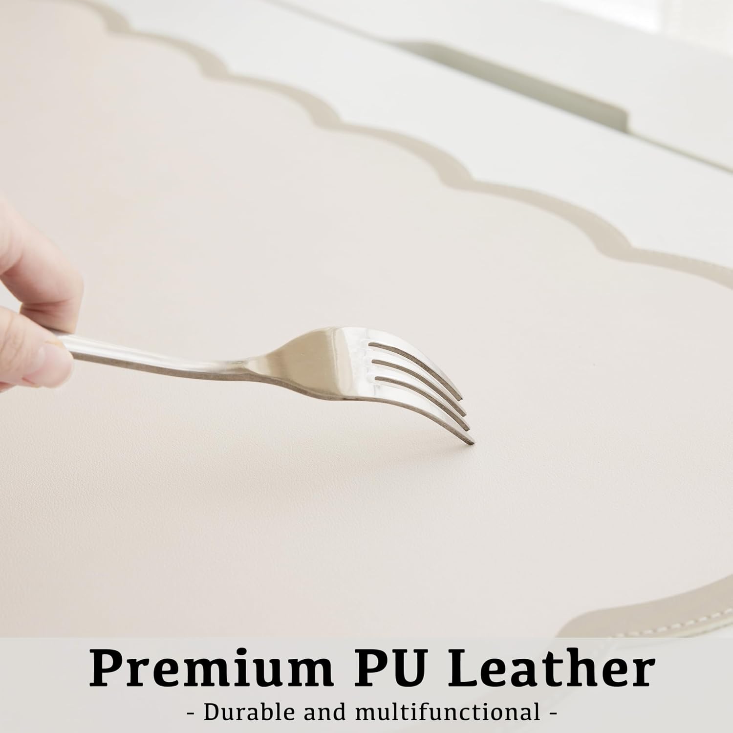 Scalloped Desk Mat 31.5x15.7 L - Desk Pad Leather Large 리뷰 및 가격