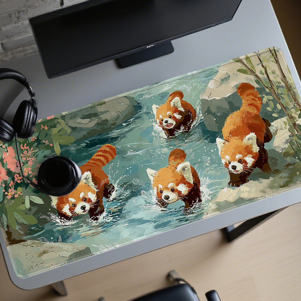 Four Red Pandas Playing in Str - Desk Setup Streaming 리뷰 및 가격