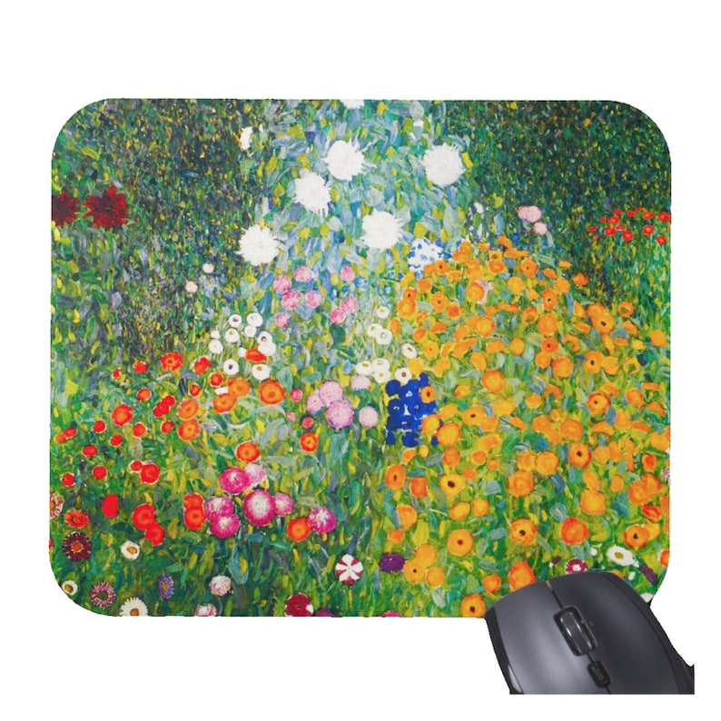 Gustav Klimt Flowers Floral Mo - Desk Setup Rug 리뷰 및 가격
