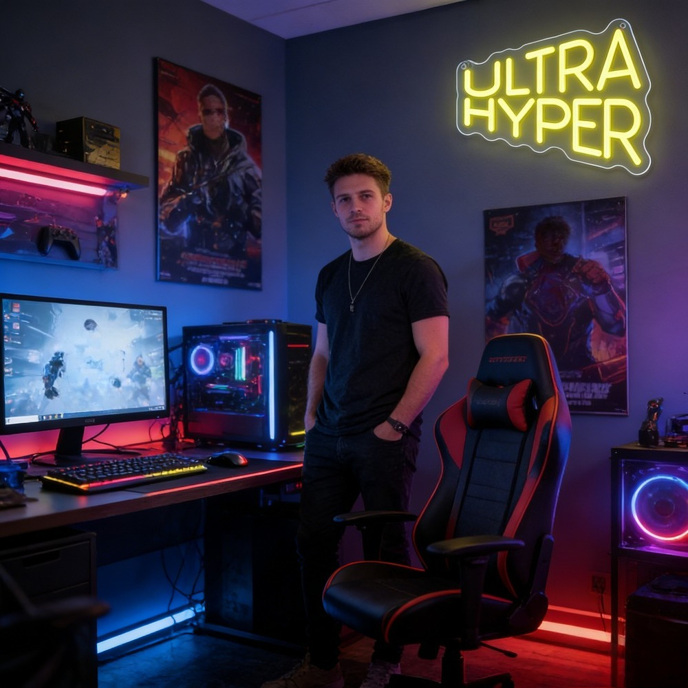Ultra Hyper Neon Sign LED Wall - Desk Setup Art 리뷰 및 가격