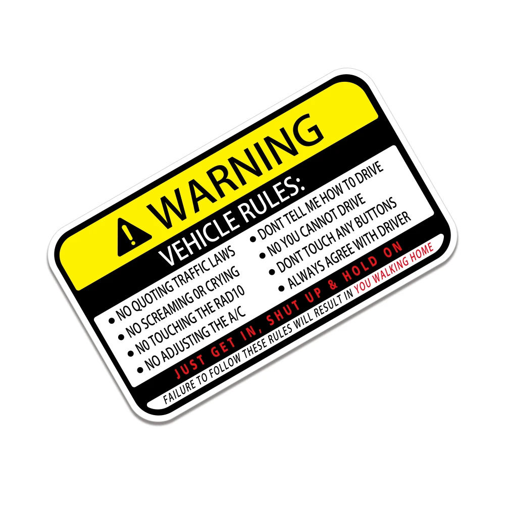 13x7.7cm Warning Words Car Sti - Desk Setup Ideas 리뷰 및 가격