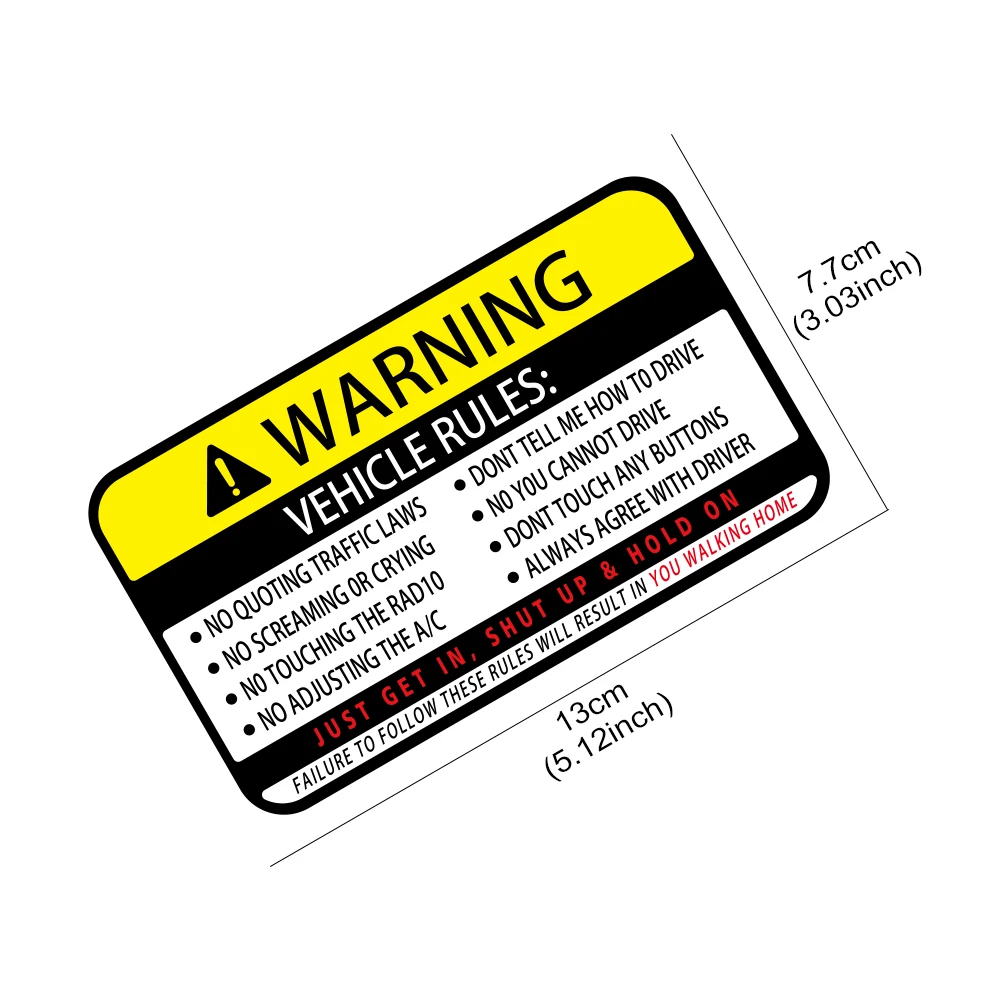 13x7.7cm Warning Words Car Sti - Desk Setup Ideas 리뷰 및 가격