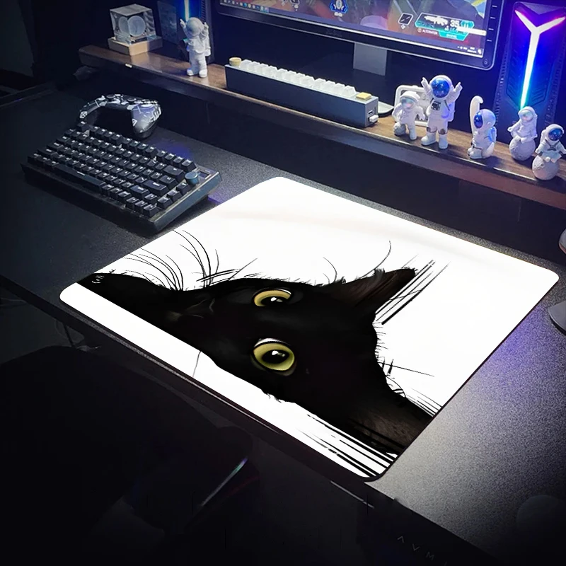 Anime Black Cat Waterproof Mou - Desk Setup Rug 리뷰 및 가격