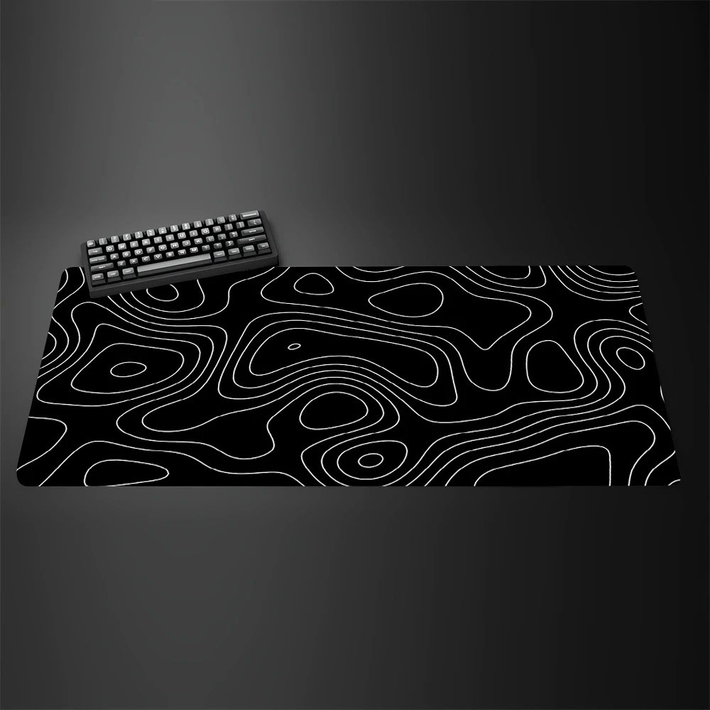 Topographic Map Large Gaming M - Desk Setup Black And White 리뷰 및 가격