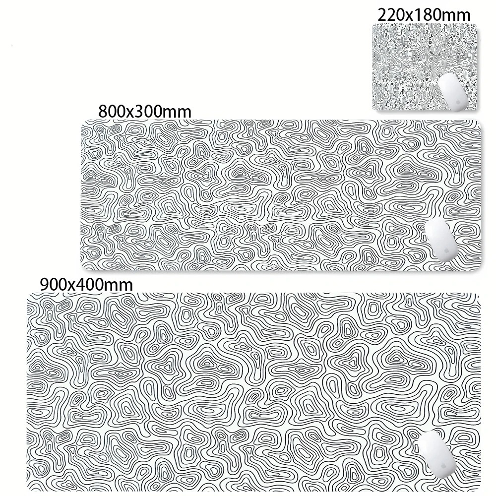 Topographic Map Large Gaming M - Desk Setup Black And White 리뷰 및 가격