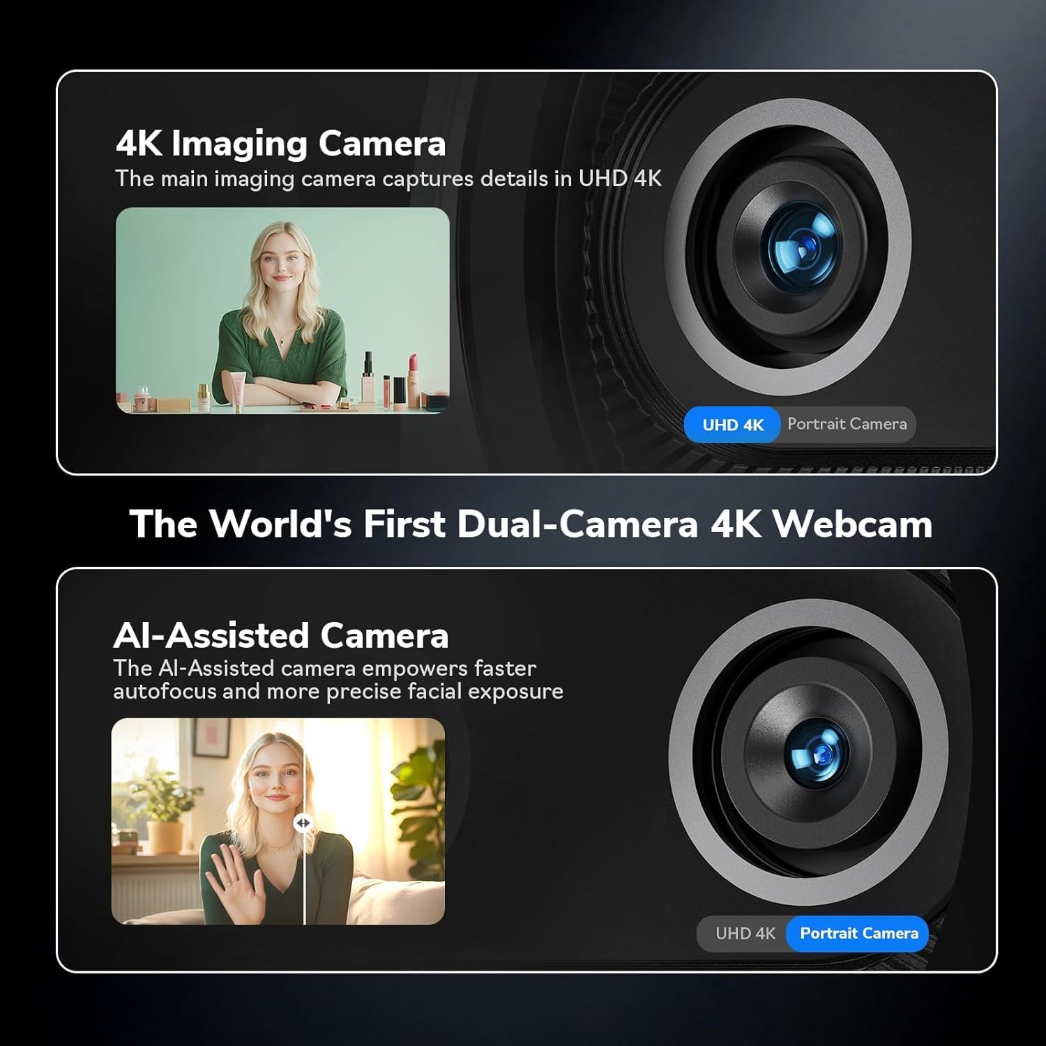 Webcam 4K EMEET Dual-Camera AI - Desk Setup Streaming 리뷰 및 가격